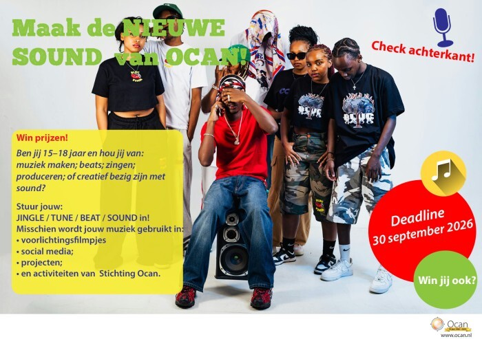 Flyer Jingle Ocan caribisch samen ouder worden jingle webstrijd
