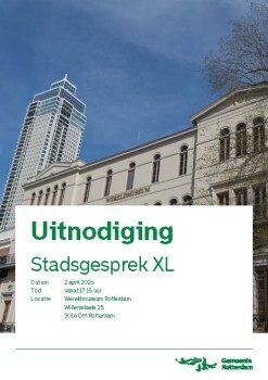Uitnodiding Stadsgesprek XL gemeente Rotterdam Ocan Caribisch leefbaarheid