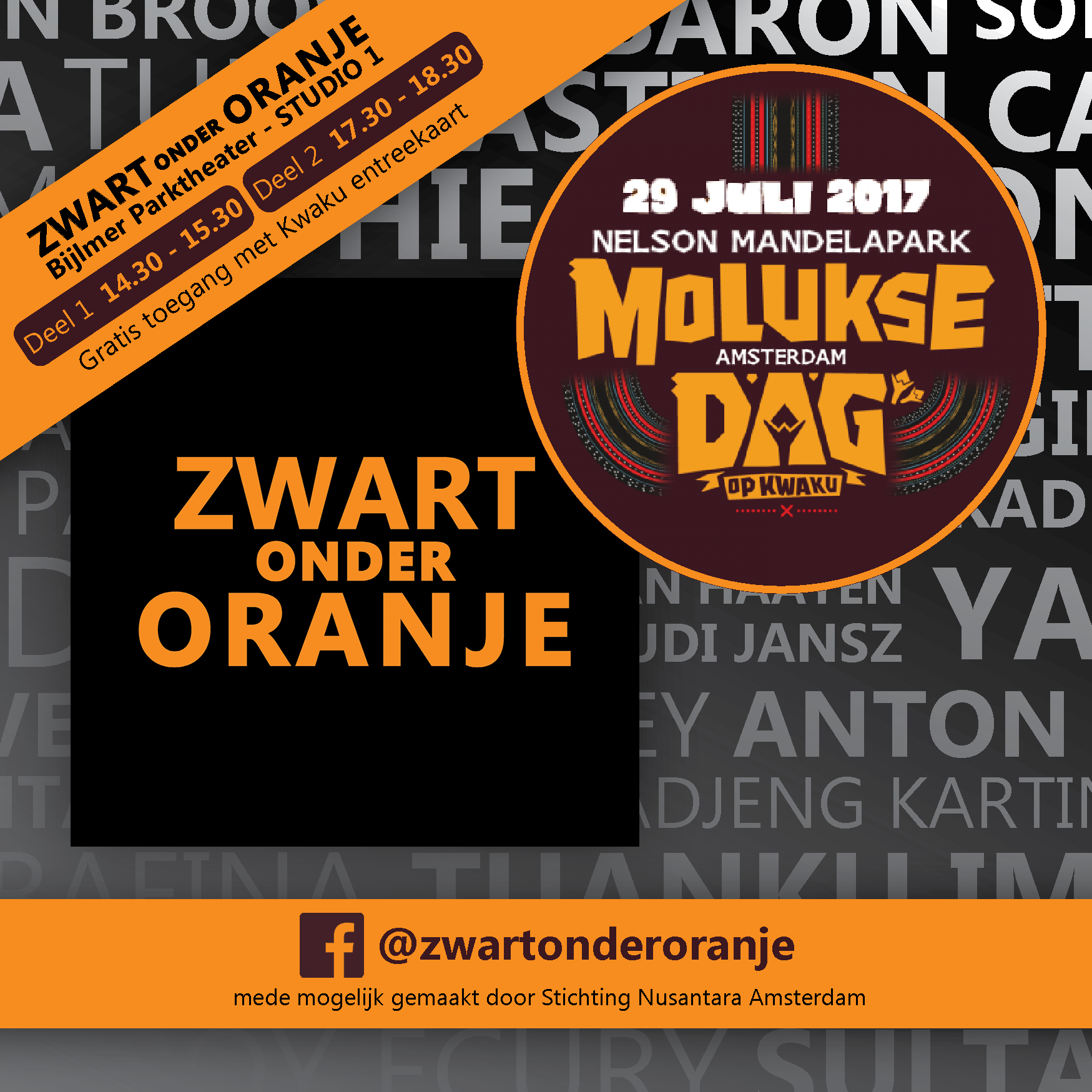  Zwart onder Oranje Kwaku Ocan Caribisch