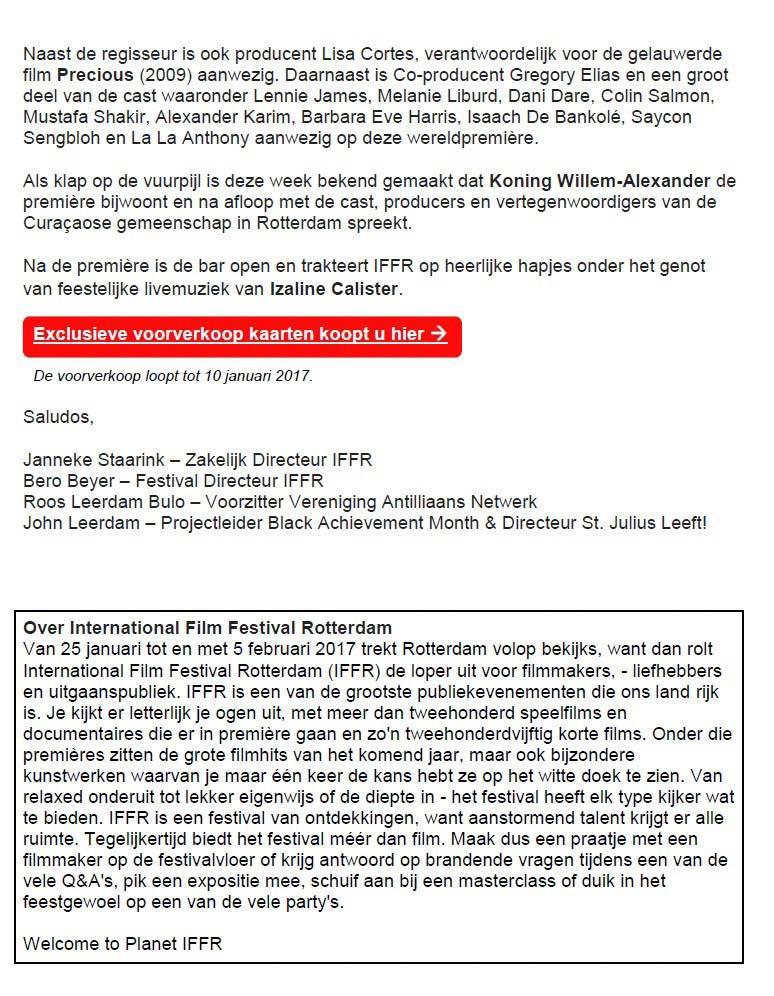 Voorverkoop Premiere Double Play IFFR Ocan Arion