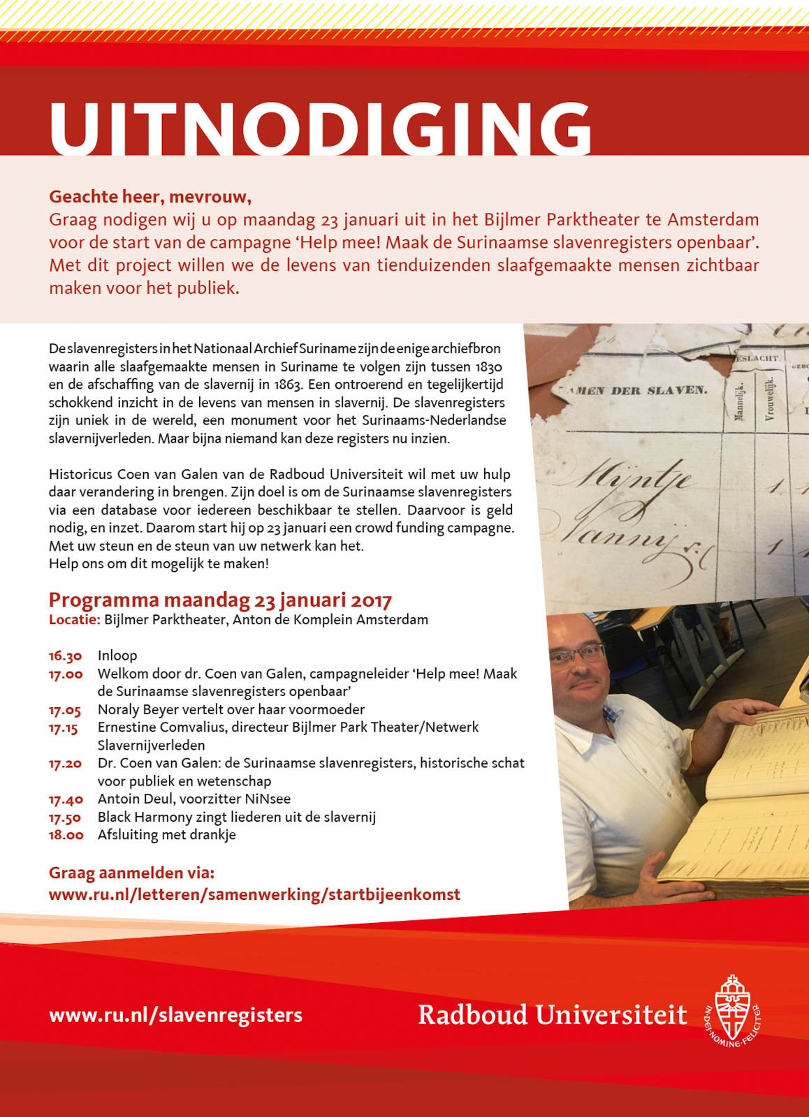 Ocan Ninss Radboud slavernij Bijlmer Park theater