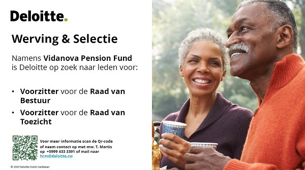 Deloitte Dutch Voorzitter Raad van Bestuur Raad van Toezicht Vidanova Pension Fund WEB Ocan Caribisch