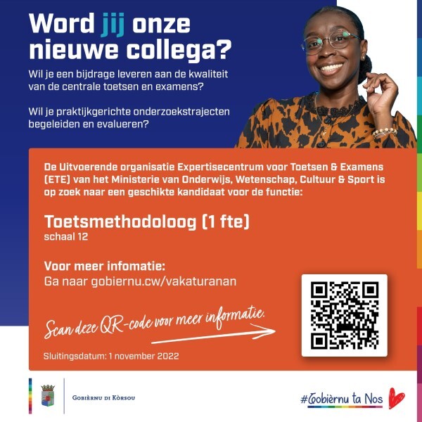 Vacature ETE Toetsmethodoloog 1nov2022 WEB Ocan Caribisch