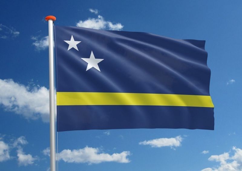 Vlag Curacao ocan caribisch