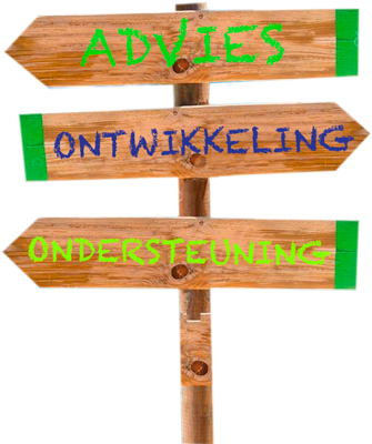 Strandpaal met advies, ontwikkeling en ondersteuning